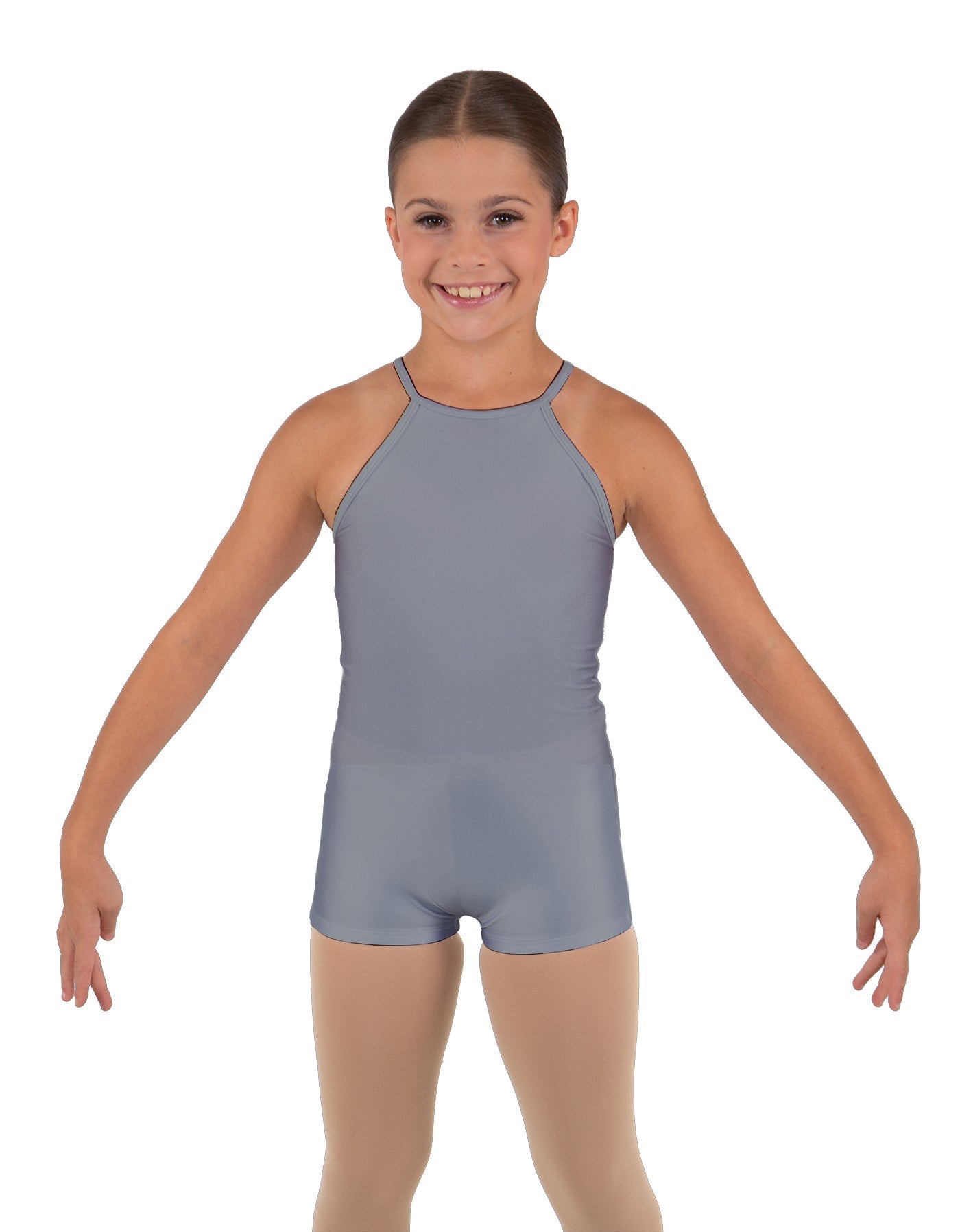 Solid Lycra Halter Binding Biketard