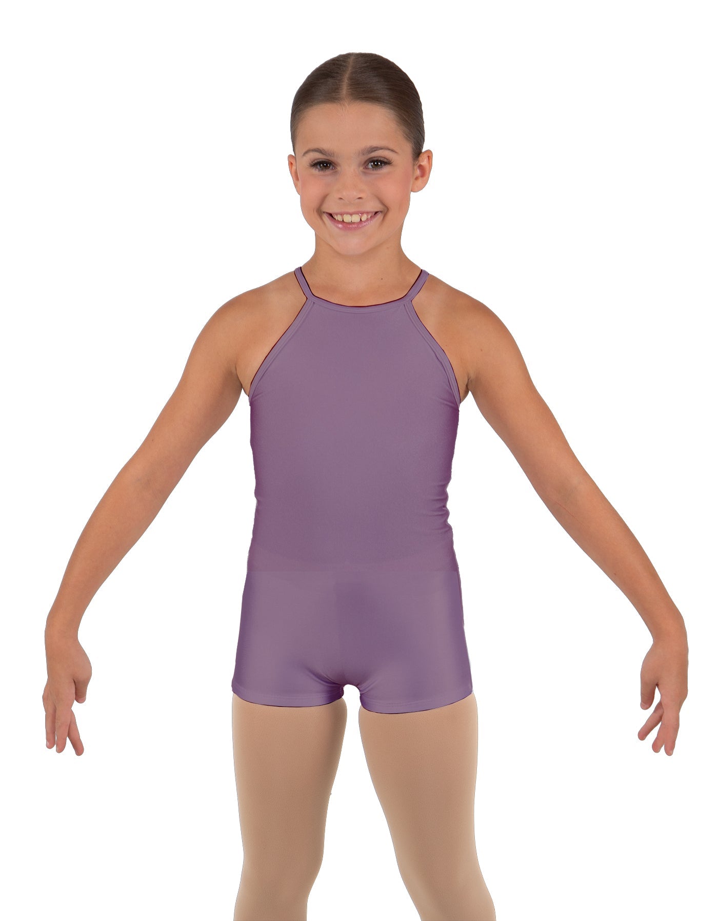 Solid Lycra Halter Binding Biketard