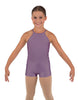 Solid Lycra Halter Binding Biketard