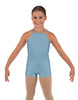 Solid Lycra Halter Binding Biketard