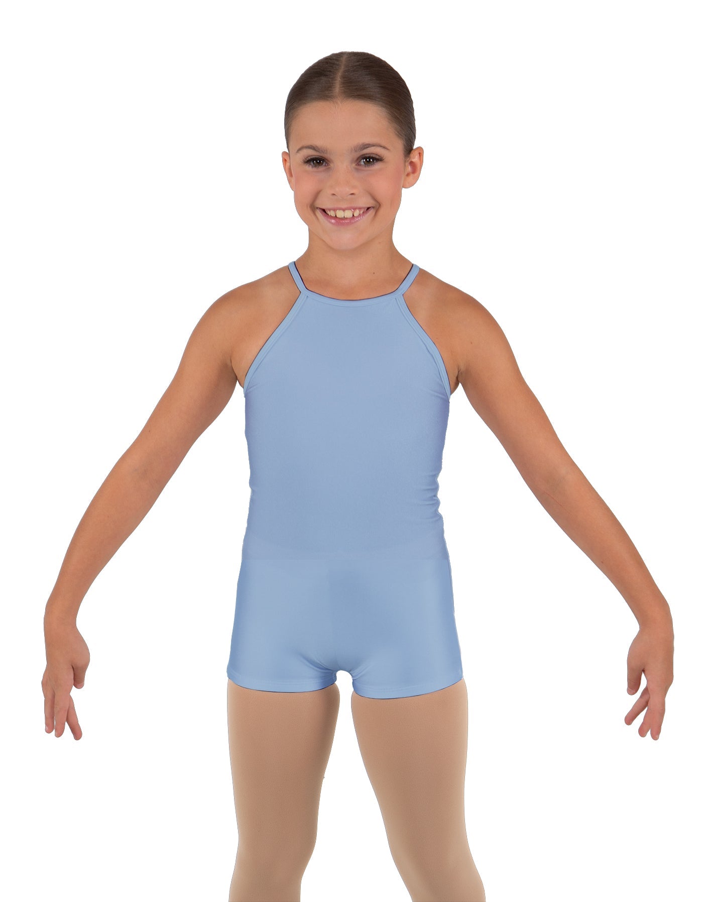 Solid Lycra Halter Binding Biketard