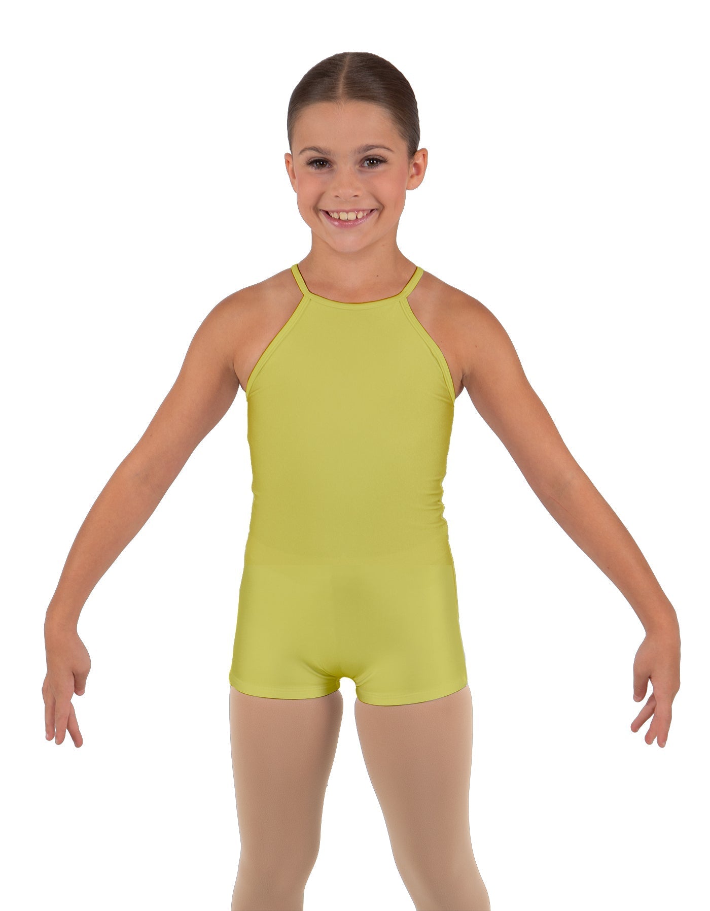 Solid Lycra Halter Binding Biketard