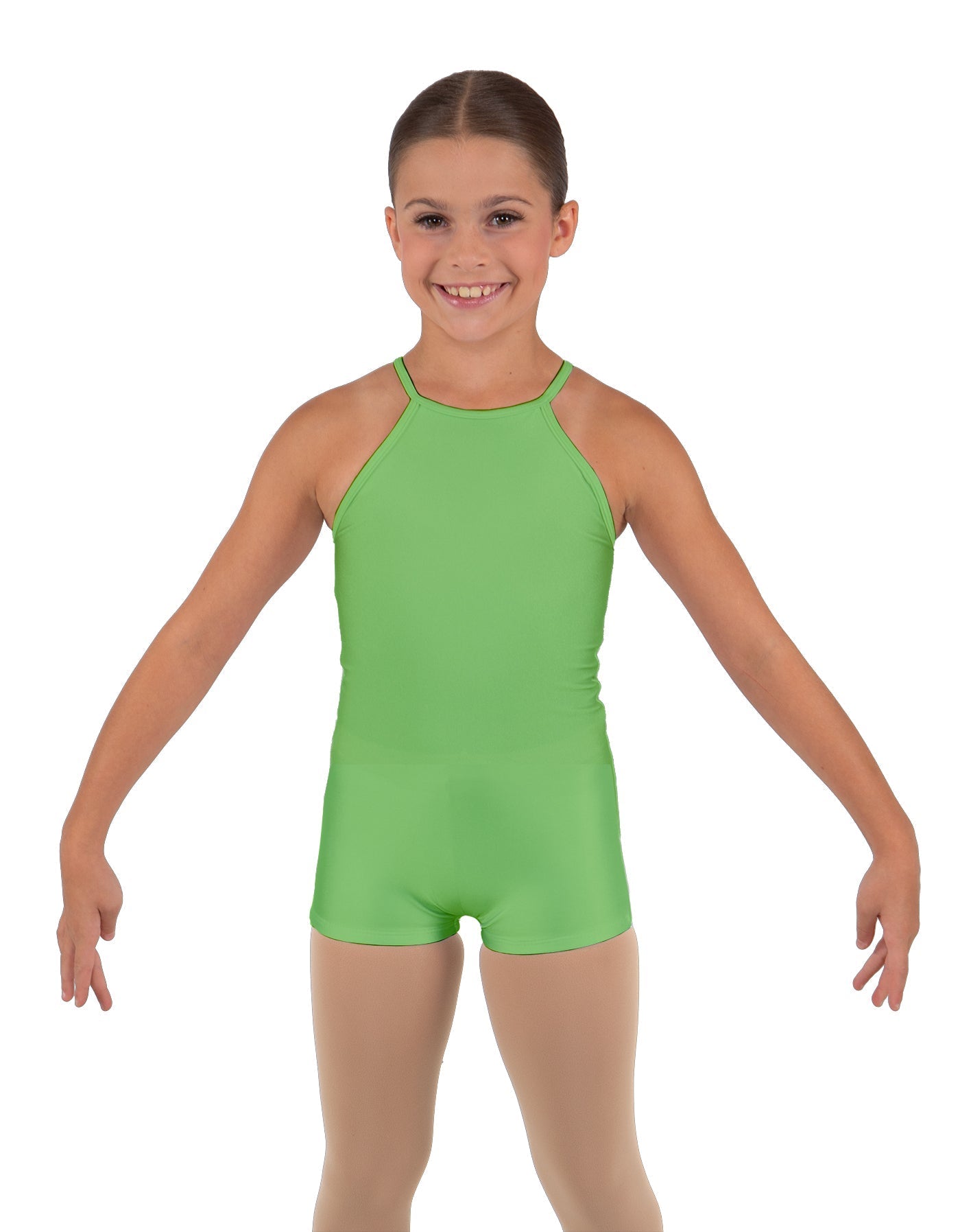 Solid Lycra Halter Binding Biketard
