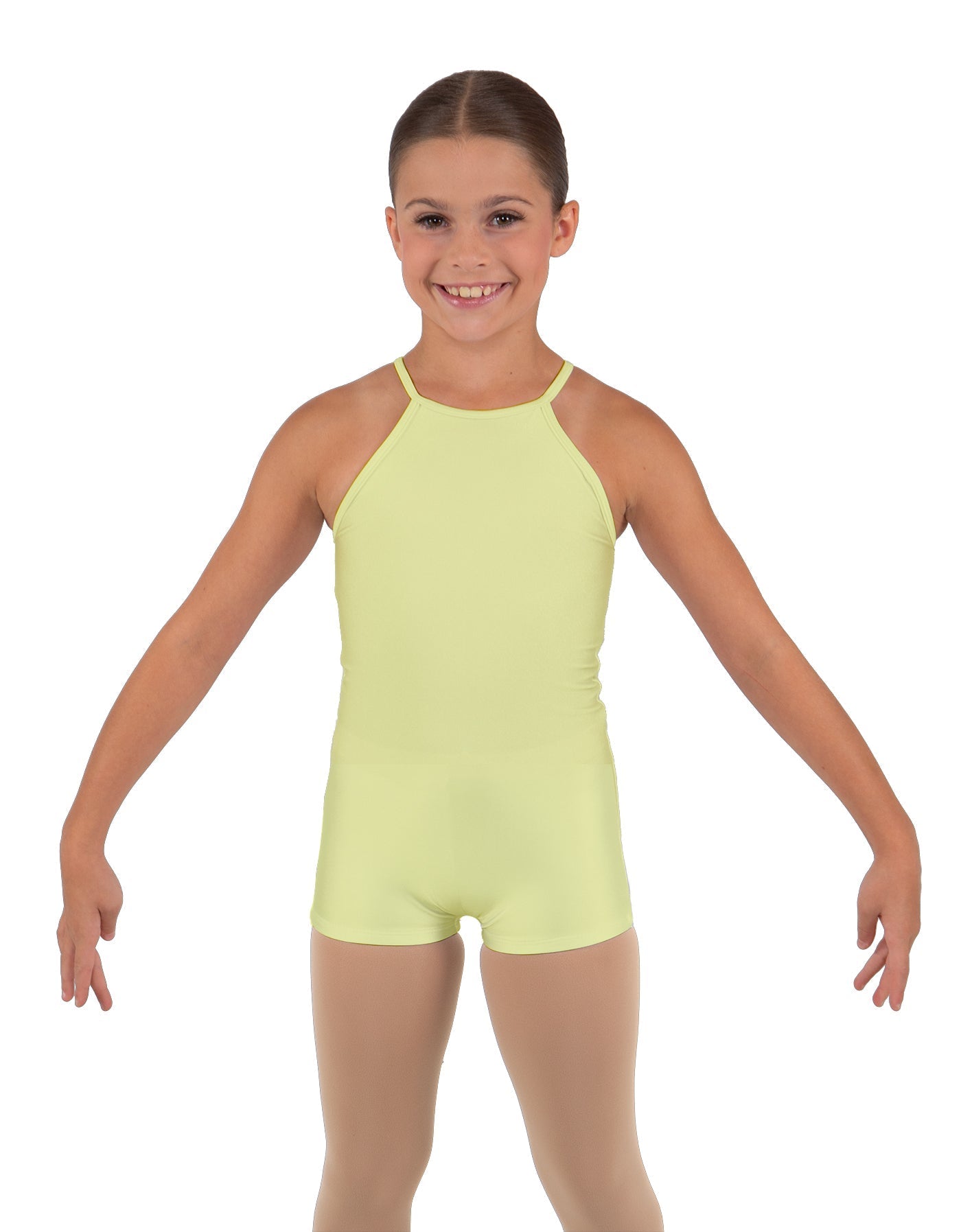 Solid Lycra Halter Binding Biketard