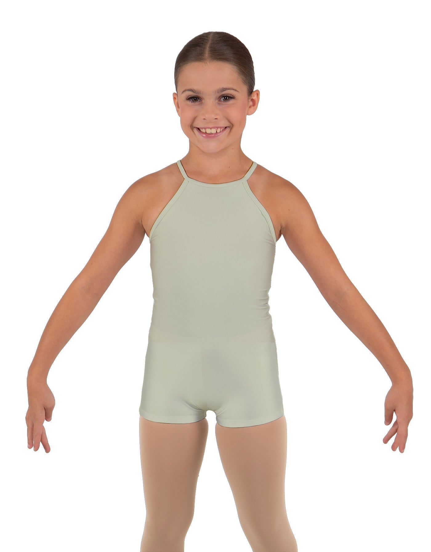 Solid Lycra Halter Binding Biketard