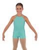Solid Lycra Halter Binding Biketard