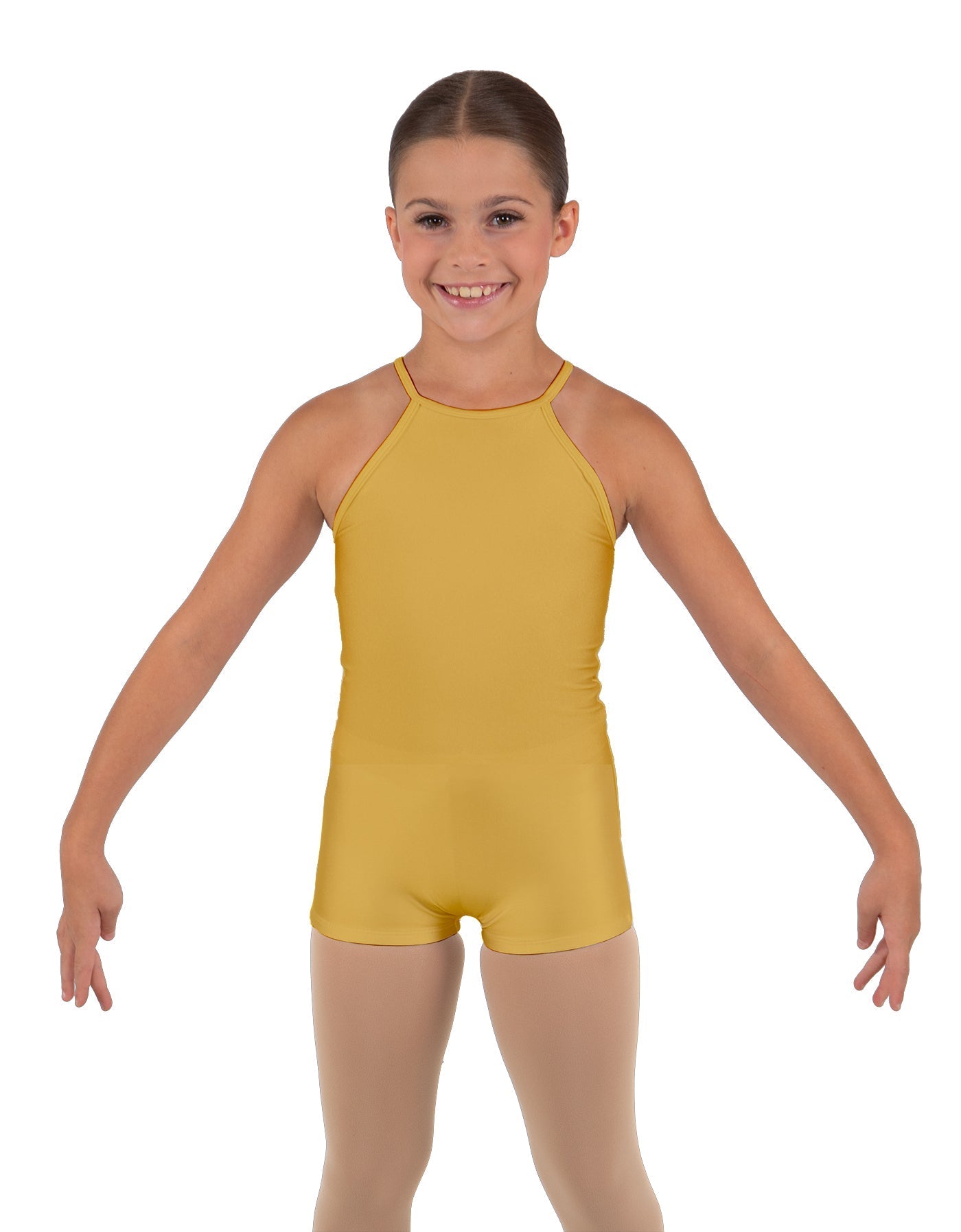 Solid Lycra Halter Binding Biketard