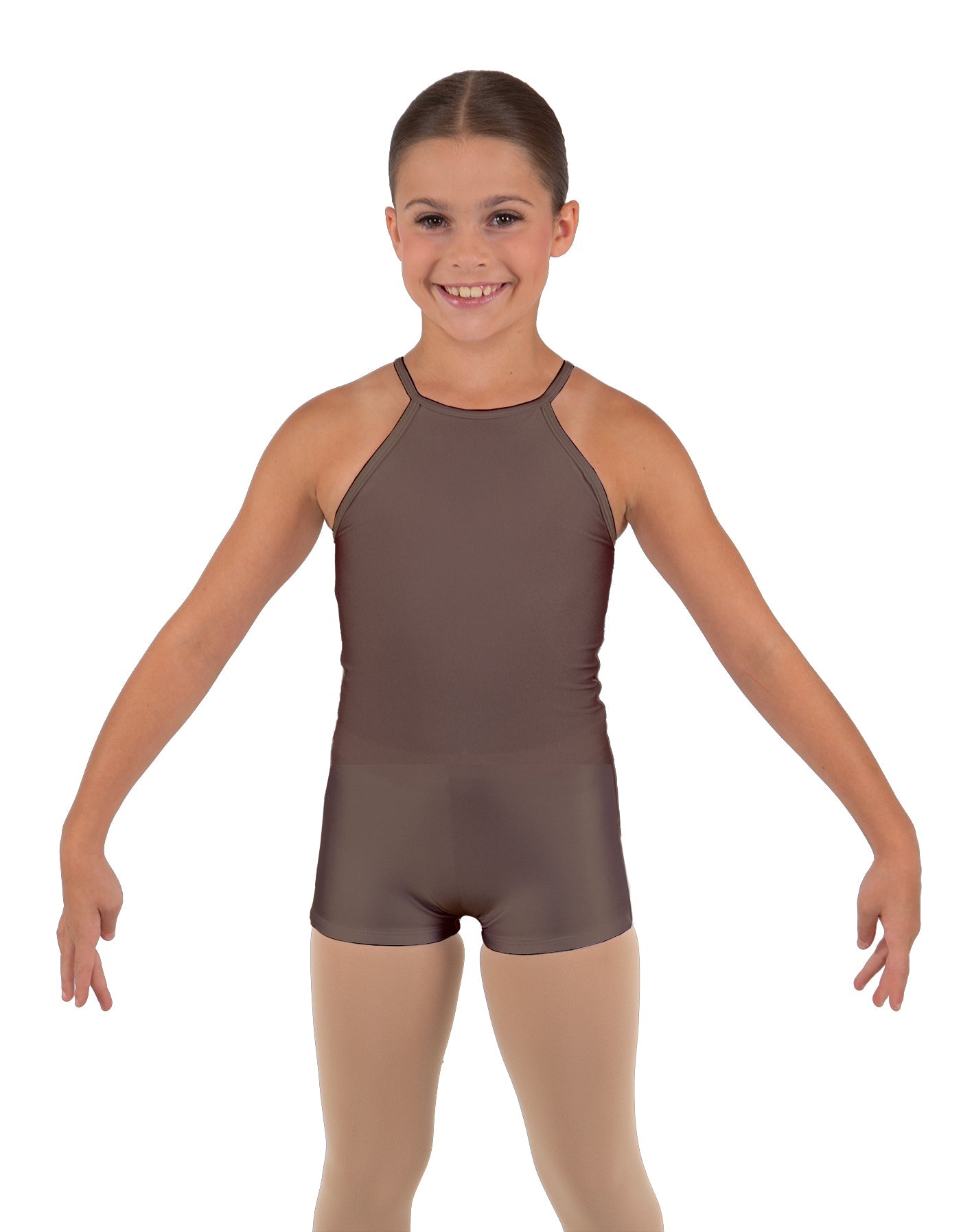 Solid Lycra Halter Binding Biketard