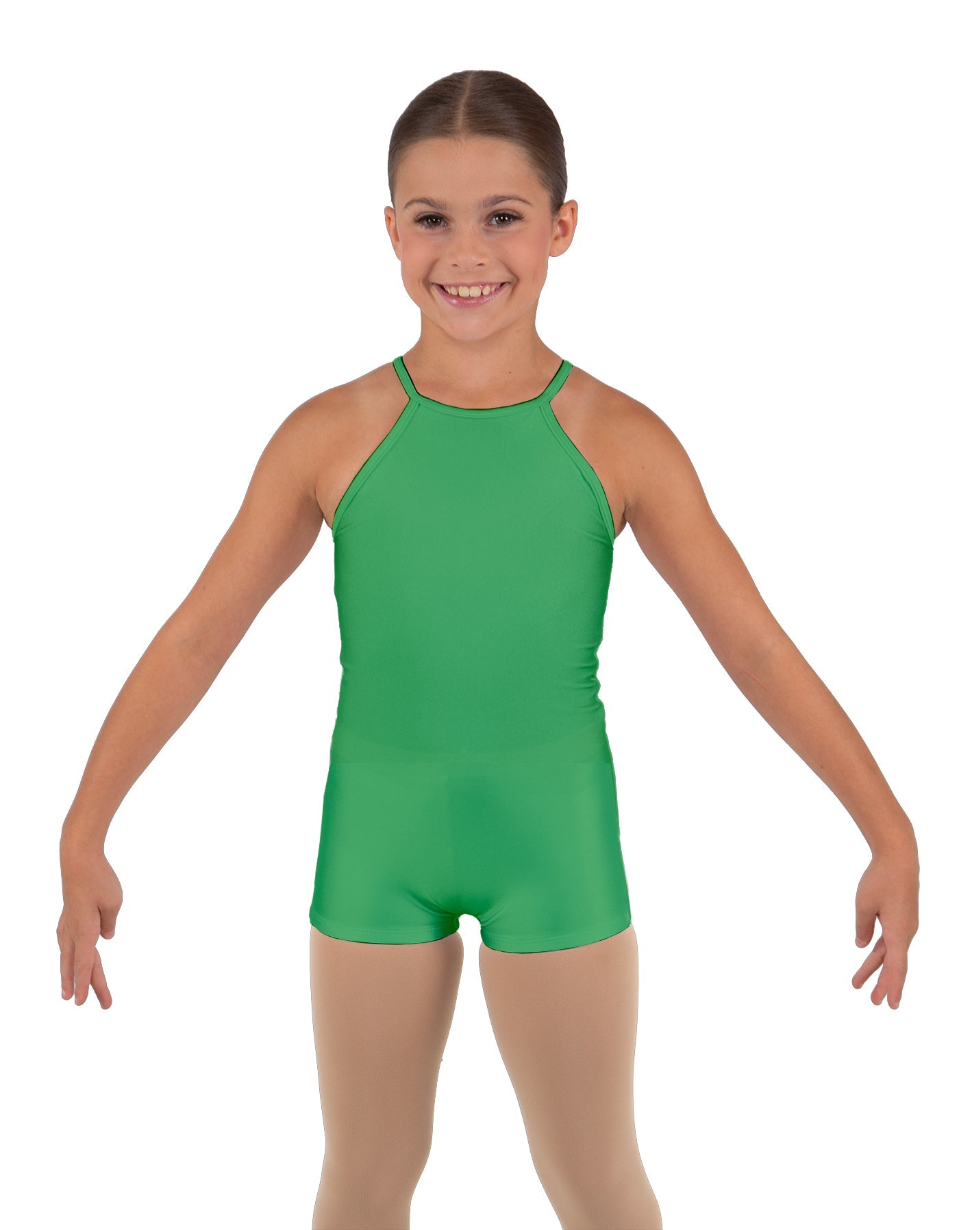 Solid Lycra Halter Binding Biketard