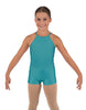 Solid Lycra Halter Binding Biketard