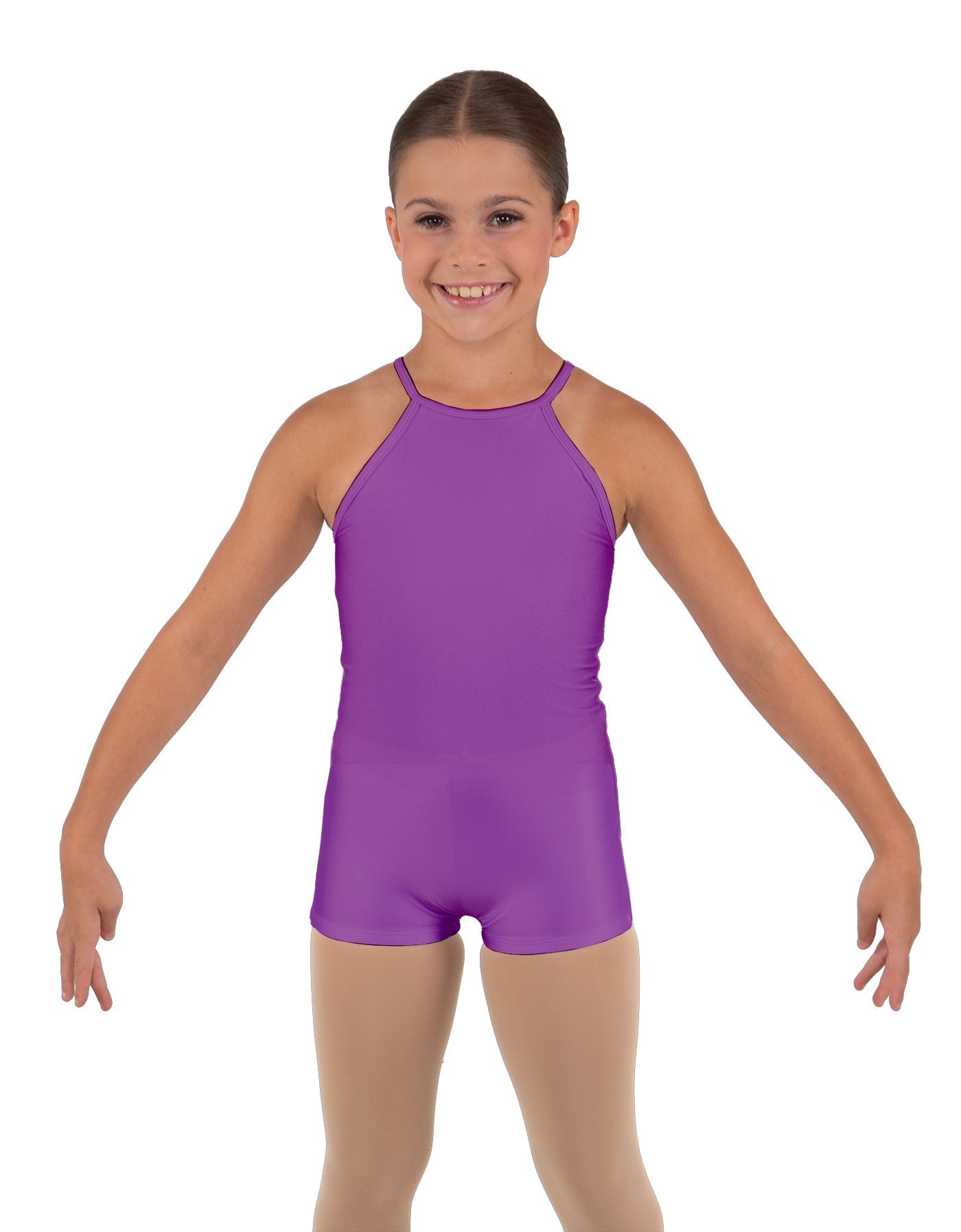 Solid Lycra Halter Binding Biketard