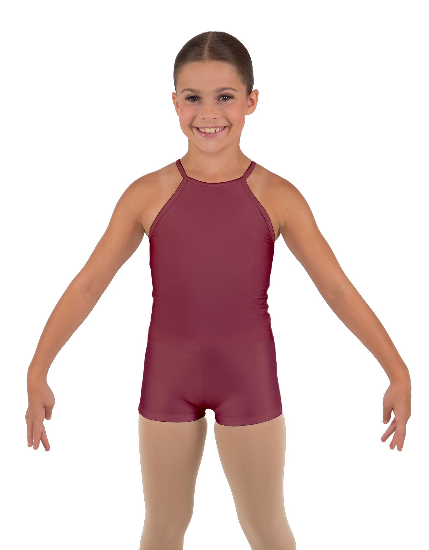 Solid Lycra Halter Binding Biketard