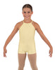 Solid Lycra Halter Binding Biketard