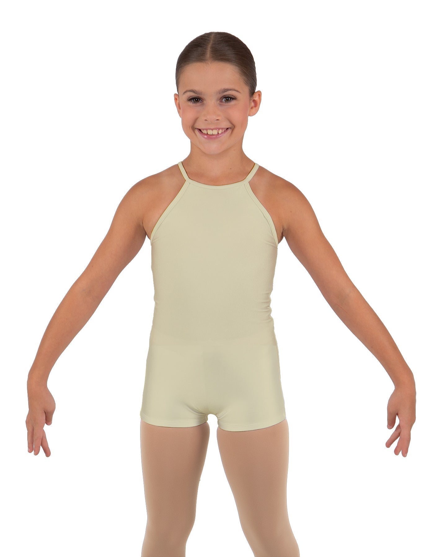 Solid Lycra Halter Binding Biketard