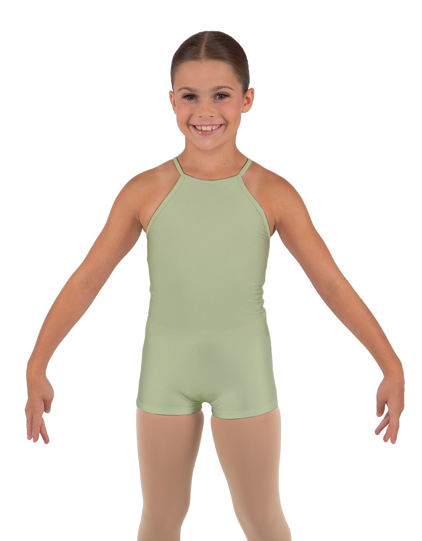 Solid Lycra Halter Binding Biketard