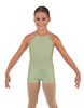 Solid Lycra Halter Binding Biketard