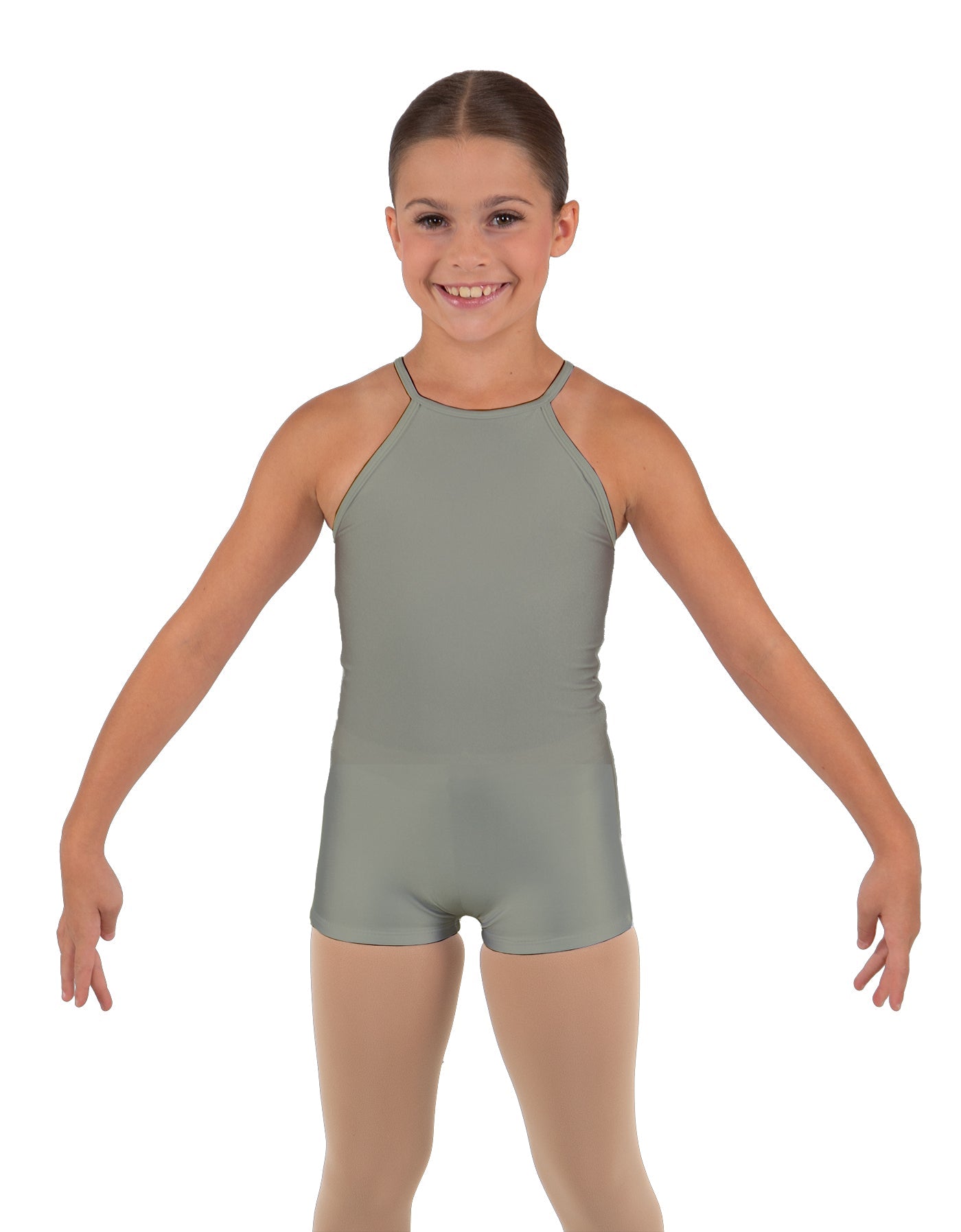 Solid Lycra Halter Binding Biketard