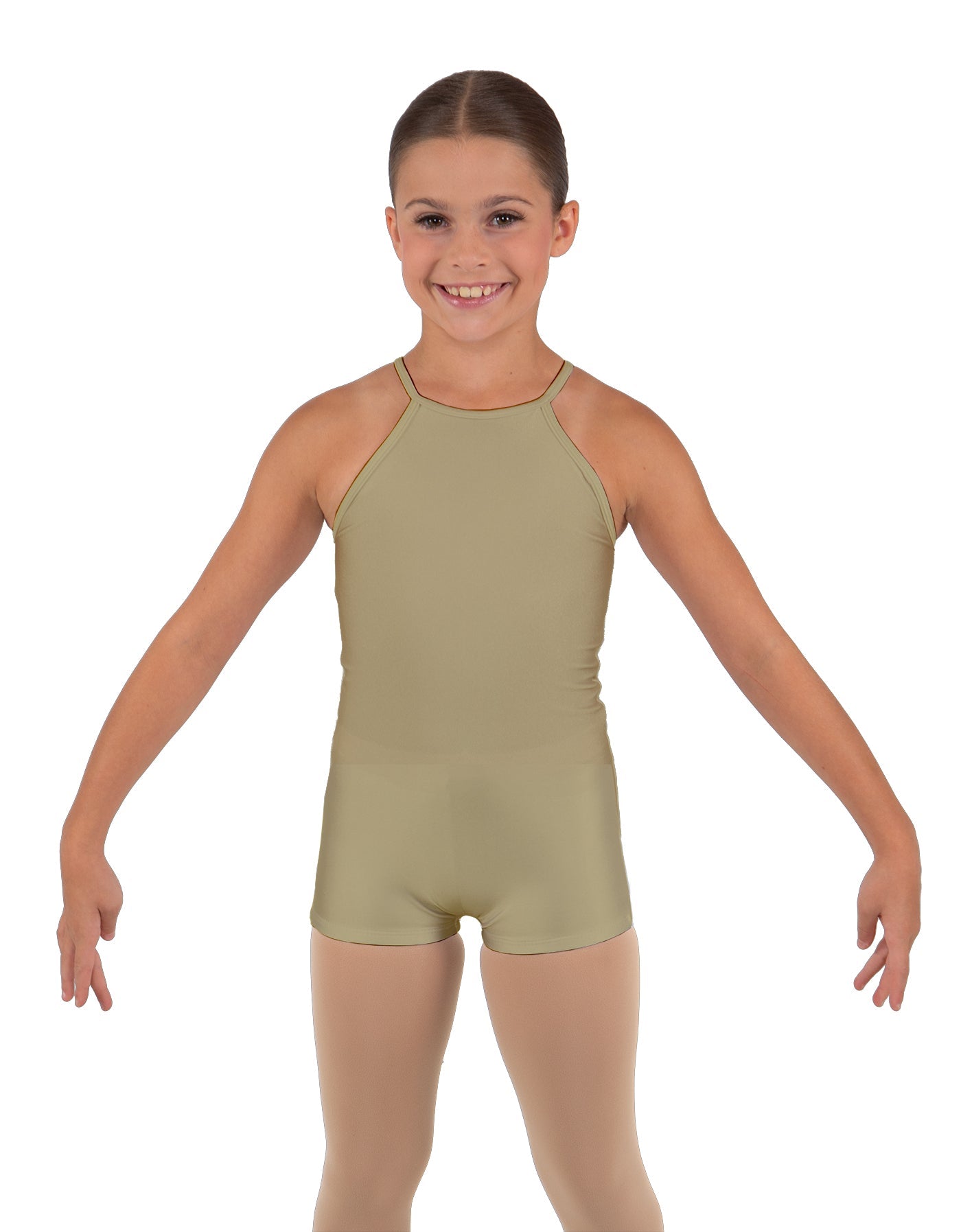 Solid Lycra Halter Binding Biketard