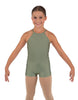 Solid Lycra Halter Binding Biketard