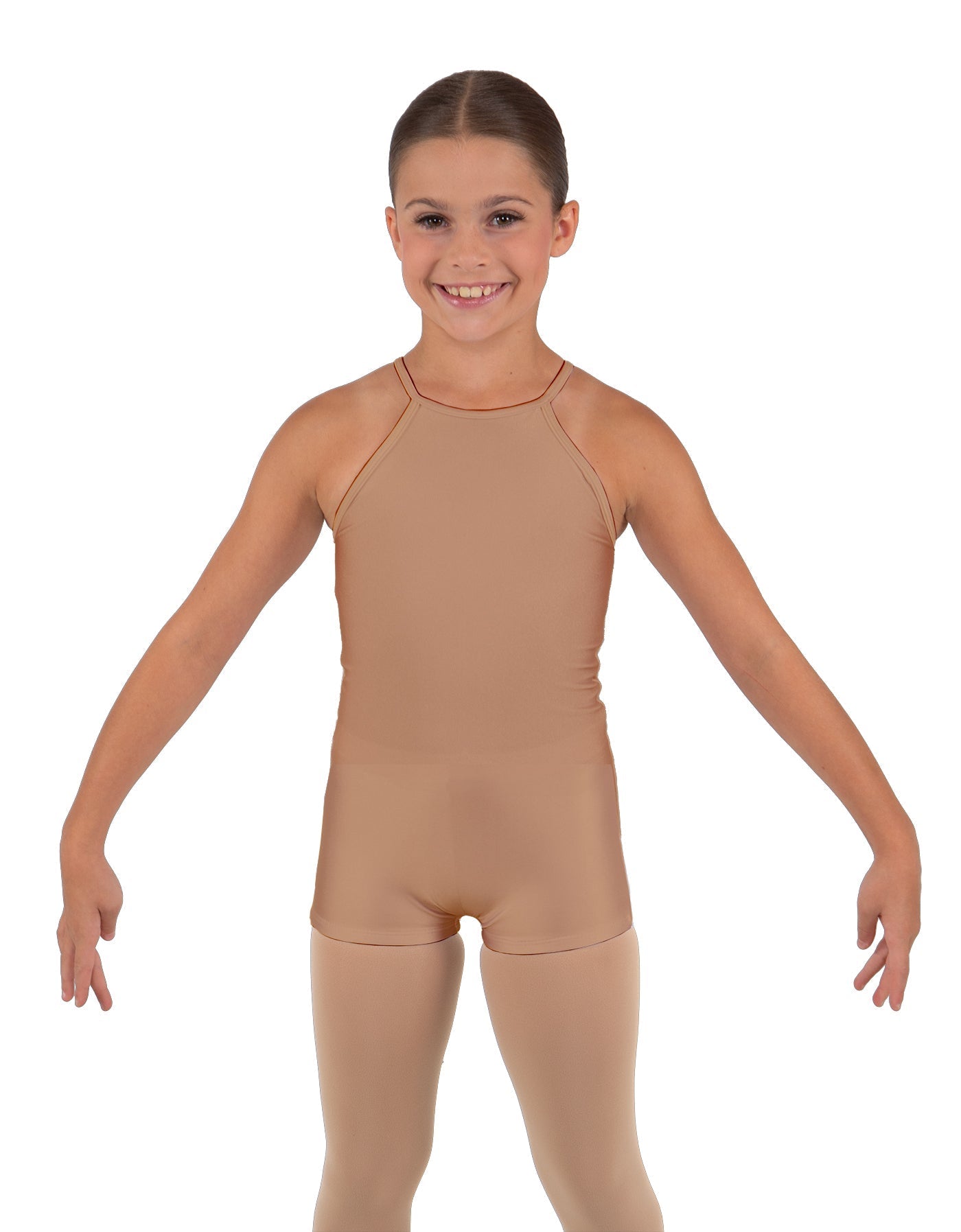Solid Lycra Halter Binding Biketard