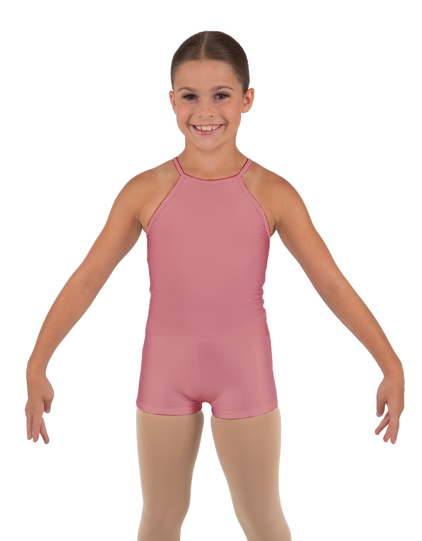Solid Lycra Halter Binding Biketard