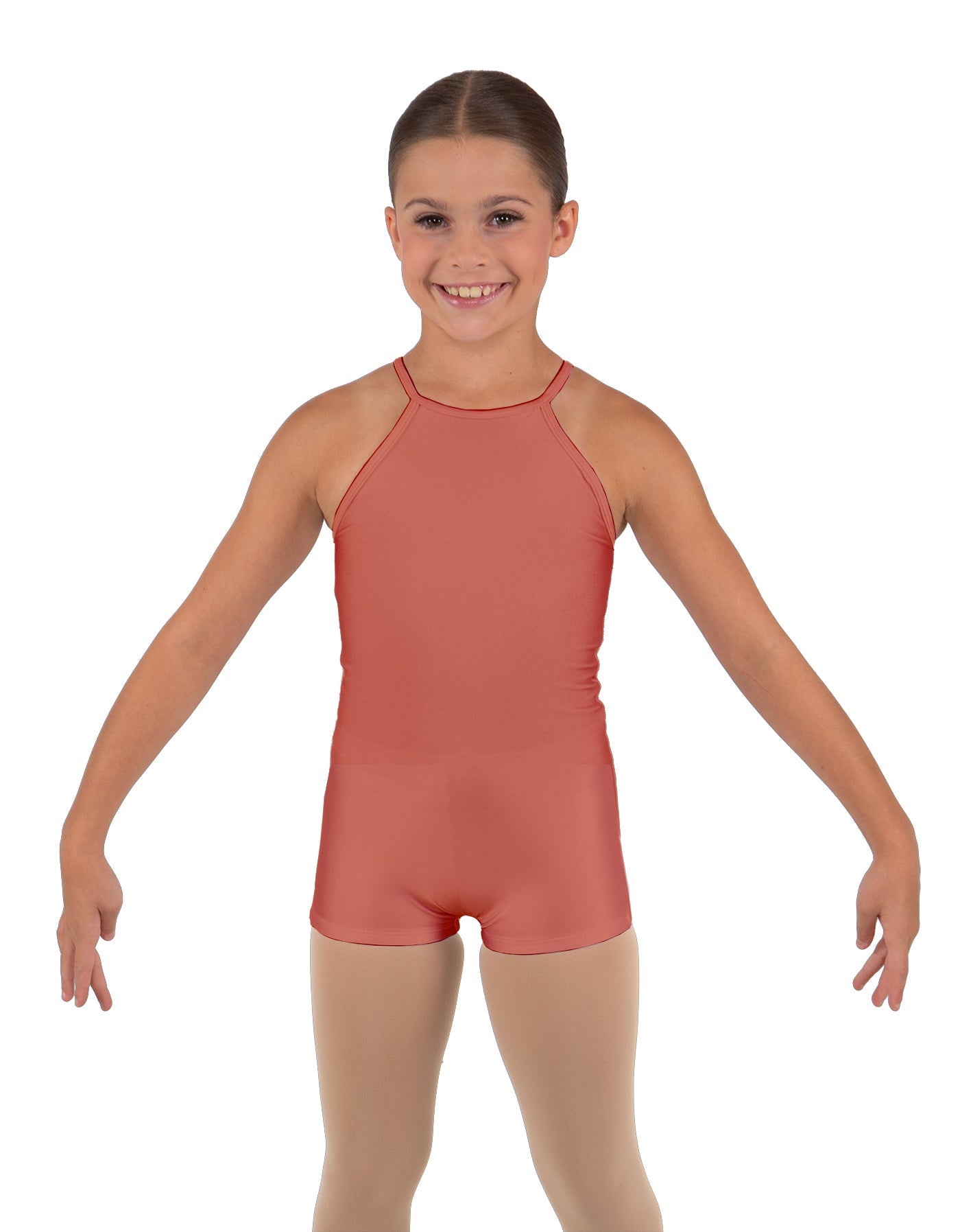 Solid Lycra Halter Binding Biketard