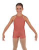 Solid Lycra Halter Binding Biketard