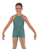 Solid Lycra Halter Binding Biketard