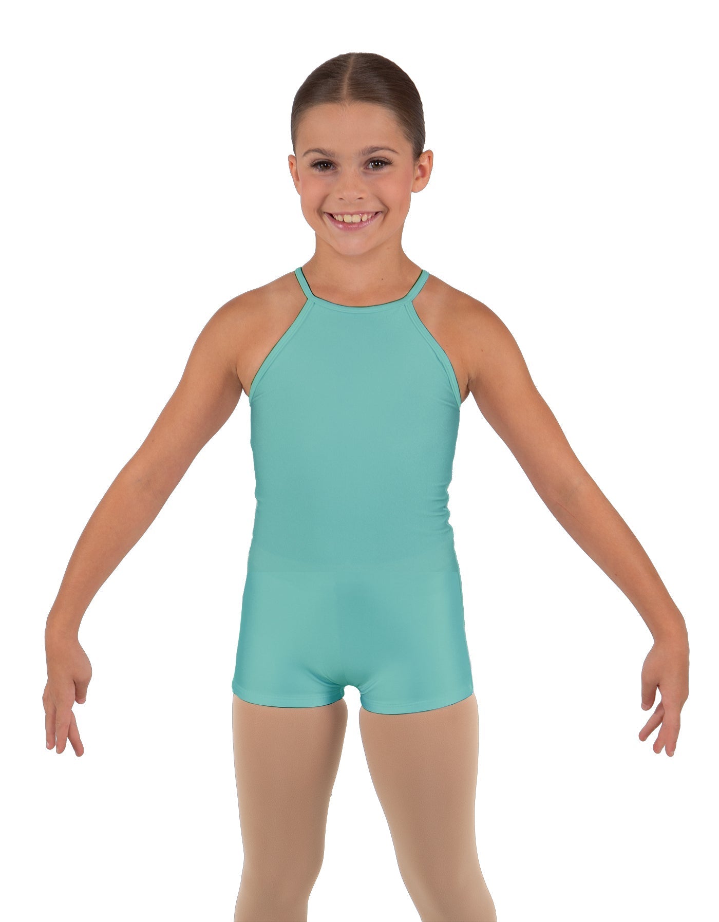 Solid Lycra Halter Binding Biketard