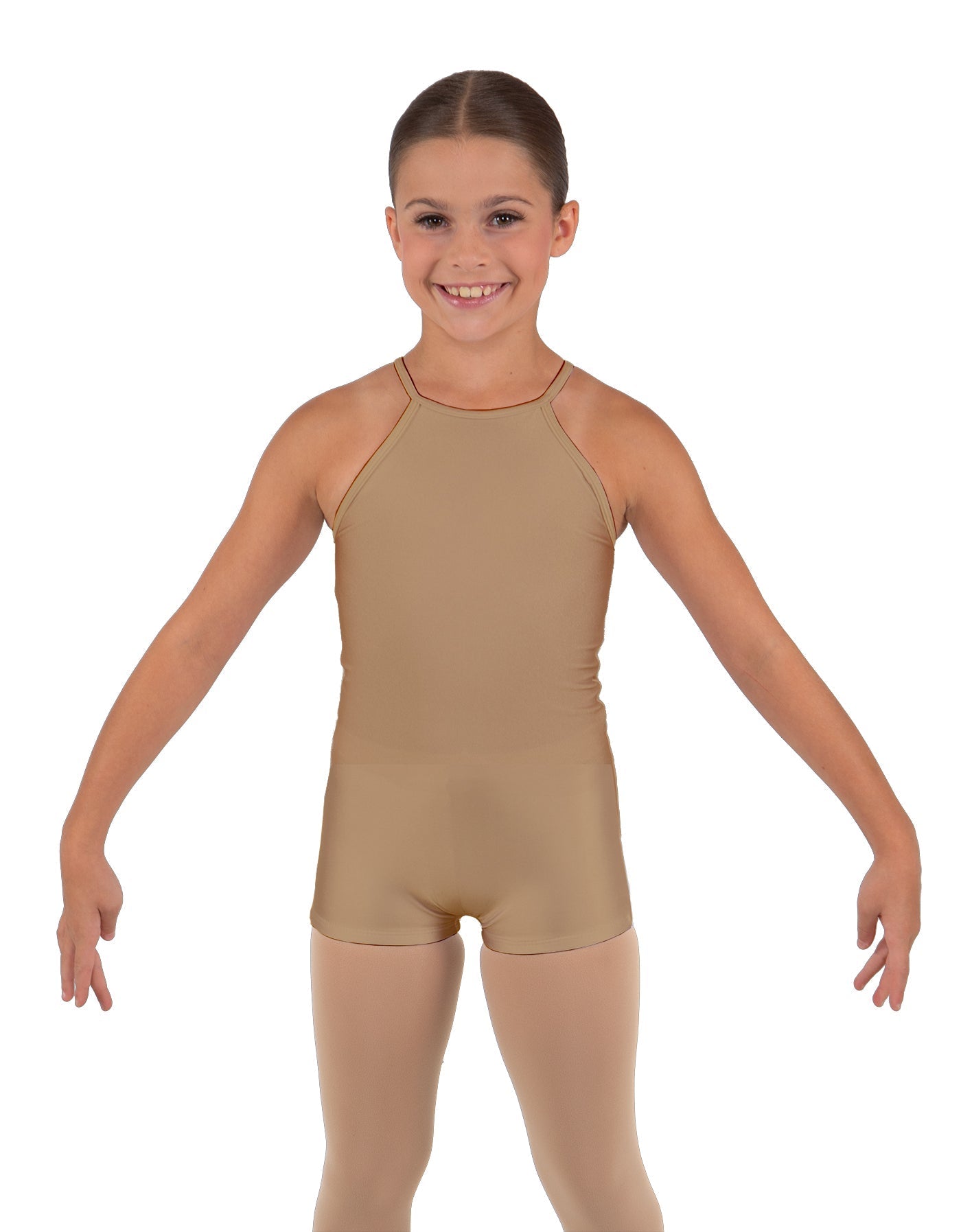 Solid Lycra Halter Binding Biketard