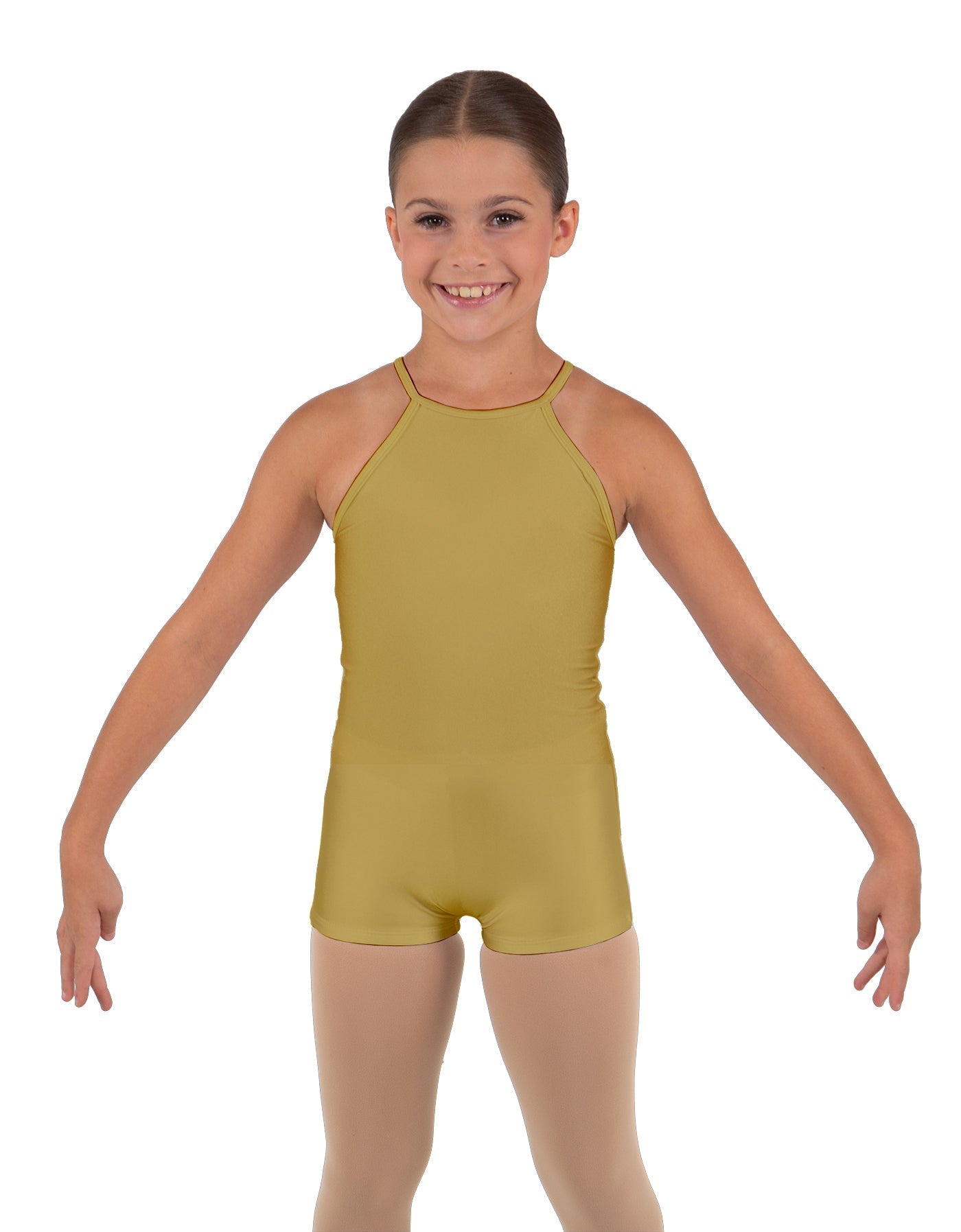 Solid Lycra Halter Binding Biketard