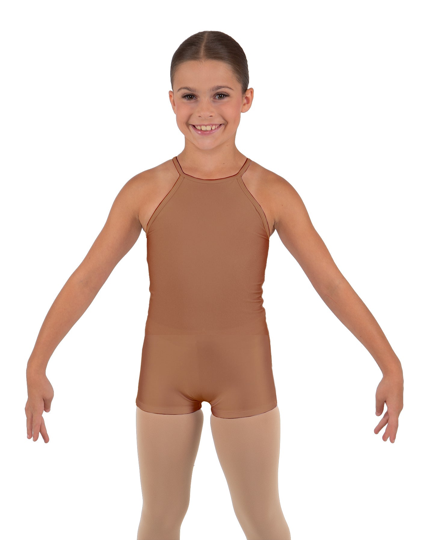 Solid Lycra Halter Binding Biketard