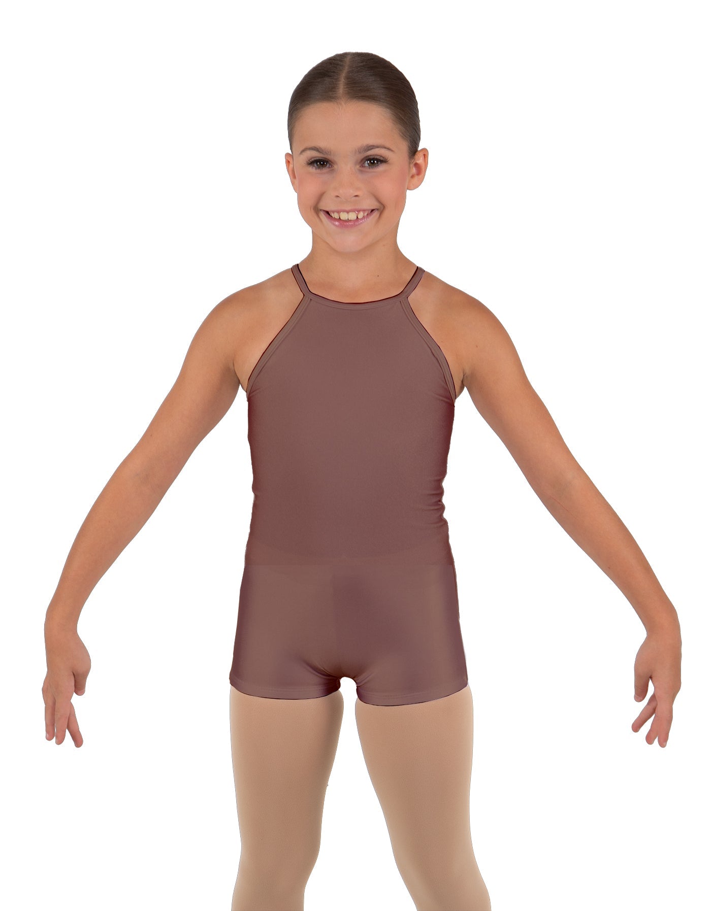 Solid Lycra Halter Binding Biketard