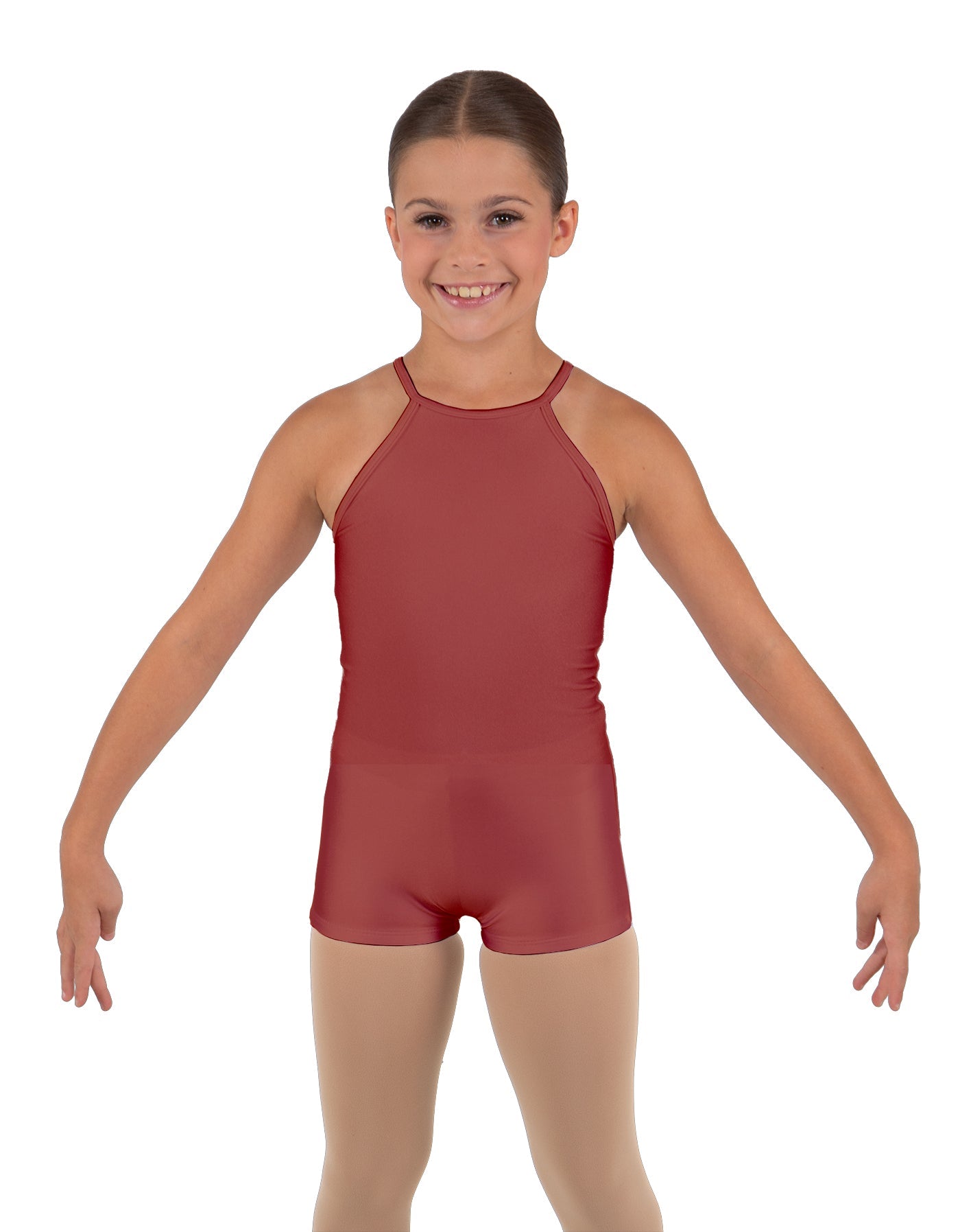 Solid Lycra Halter Binding Biketard