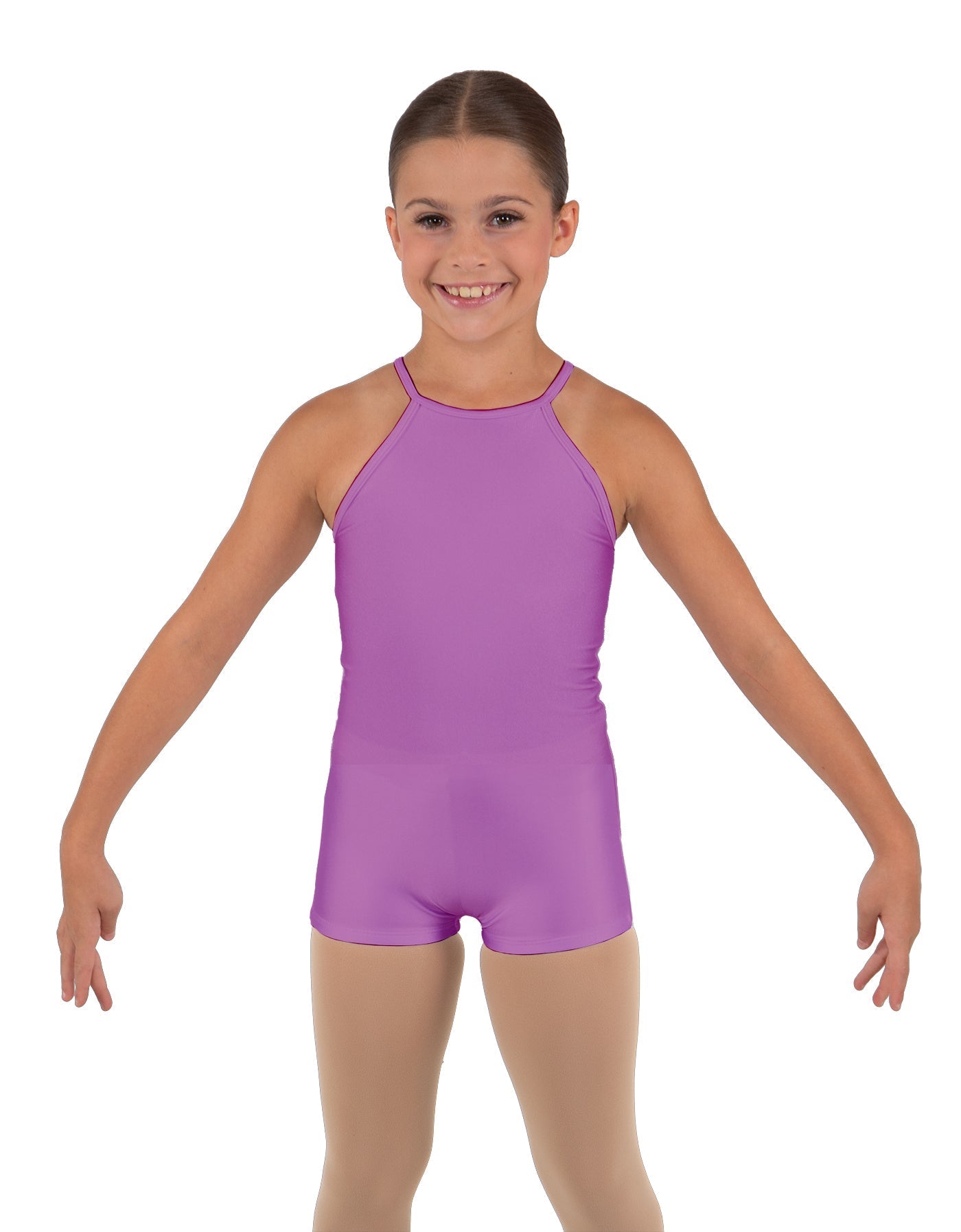 Solid Lycra Halter Binding Biketard