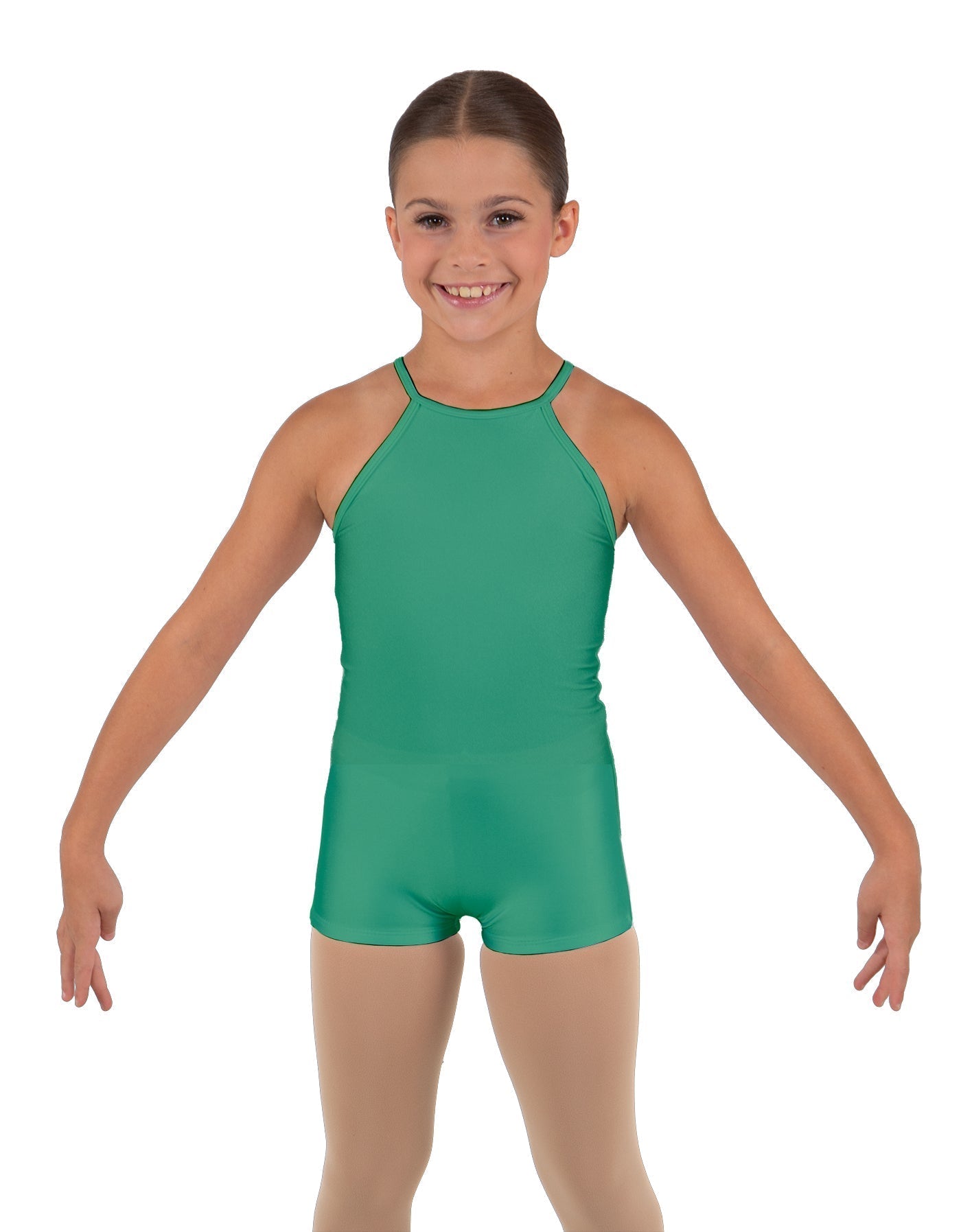 Solid Lycra Halter Binding Biketard