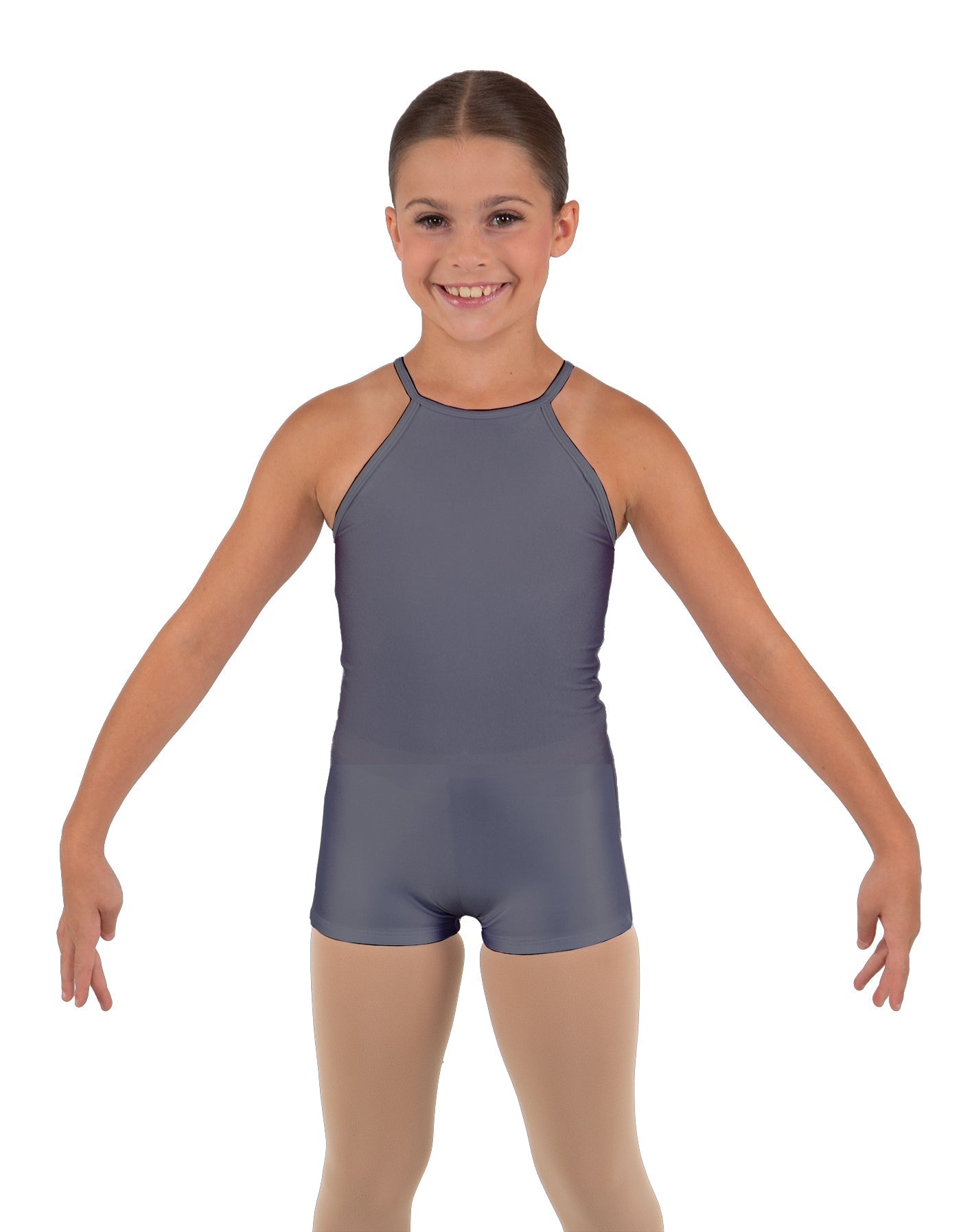 Solid Lycra Halter Binding Biketard