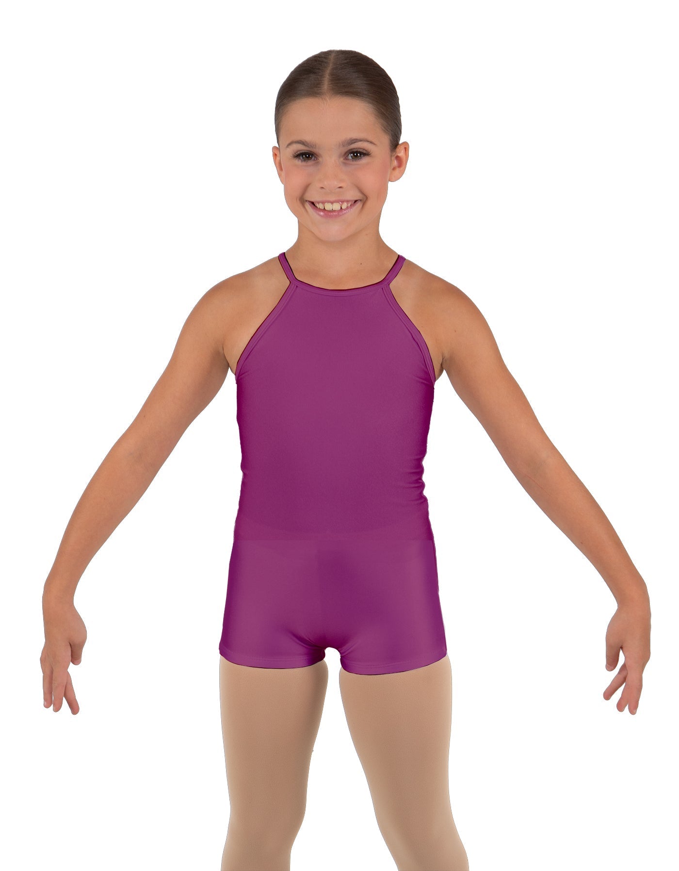Solid Lycra Halter Binding Biketard