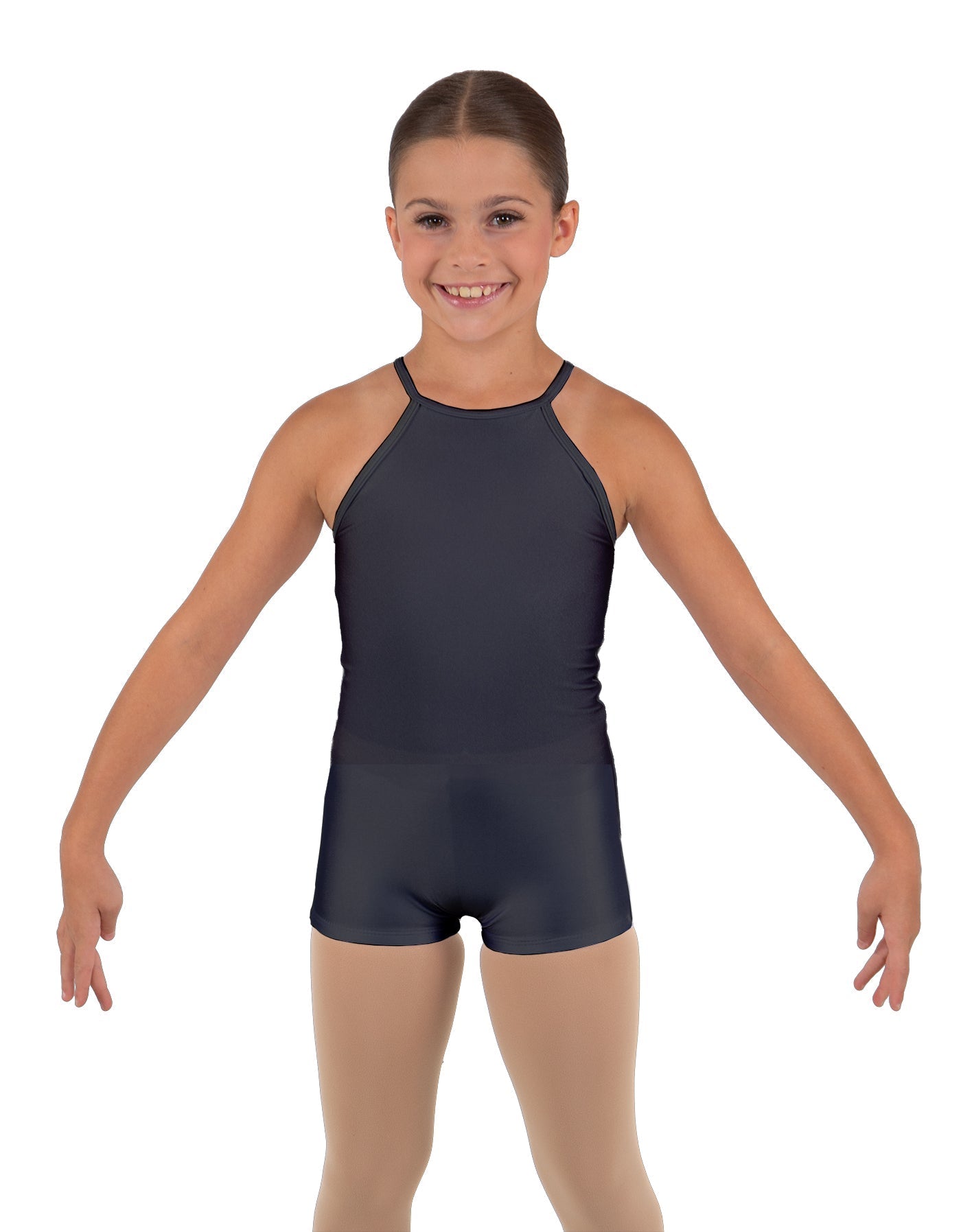 Solid Lycra Halter Binding Biketard