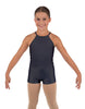 Solid Lycra Halter Binding Biketard