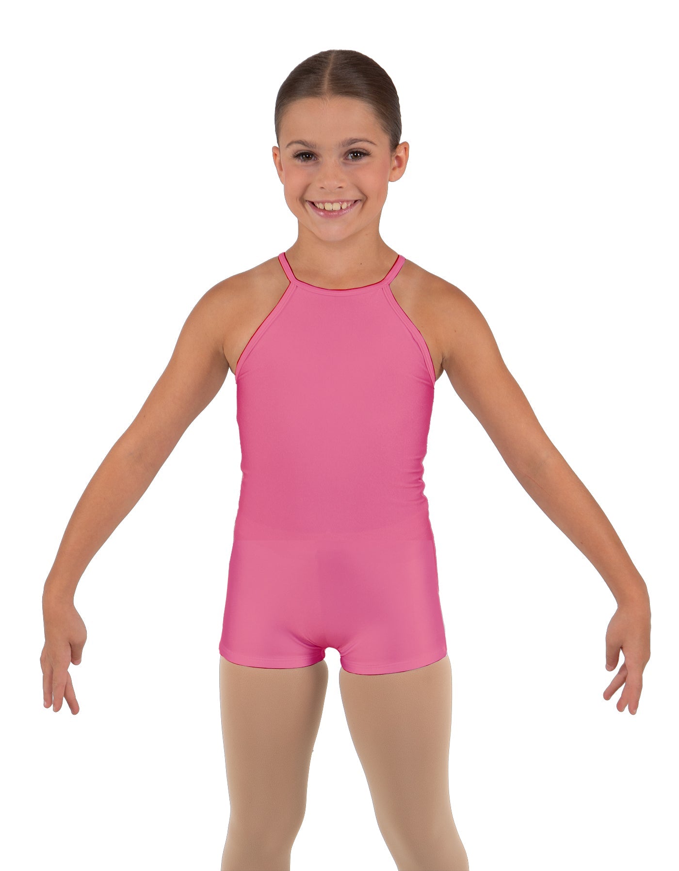 Solid Lycra Halter Binding Biketard