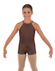Solid Lycra Halter Binding Biketard