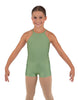 Solid Lycra Halter Binding Biketard