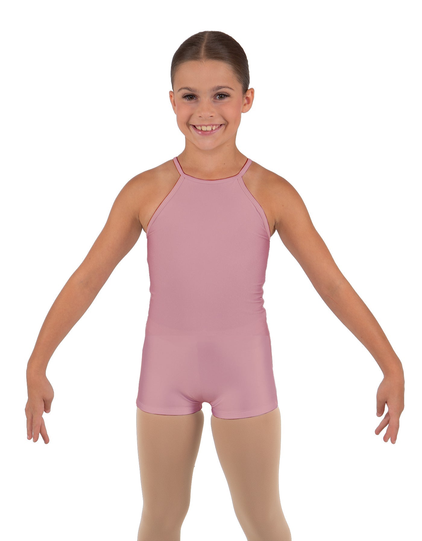 Solid Lycra Halter Binding Biketard