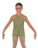 Solid Lycra Halter Binding Biketard