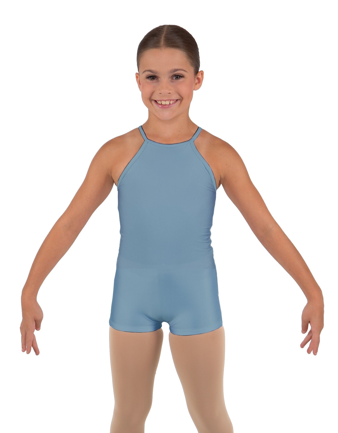 Solid Lycra Halter Binding Biketard