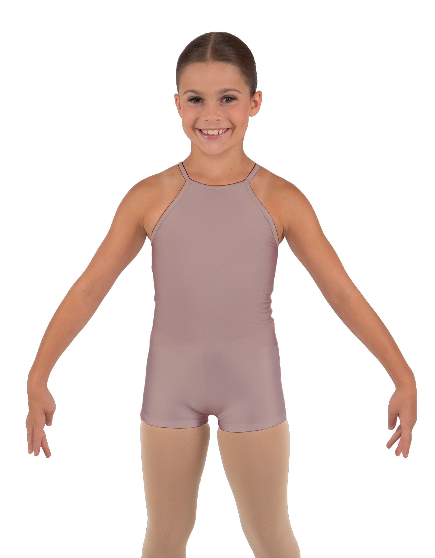 Solid Lycra Halter Binding Biketard