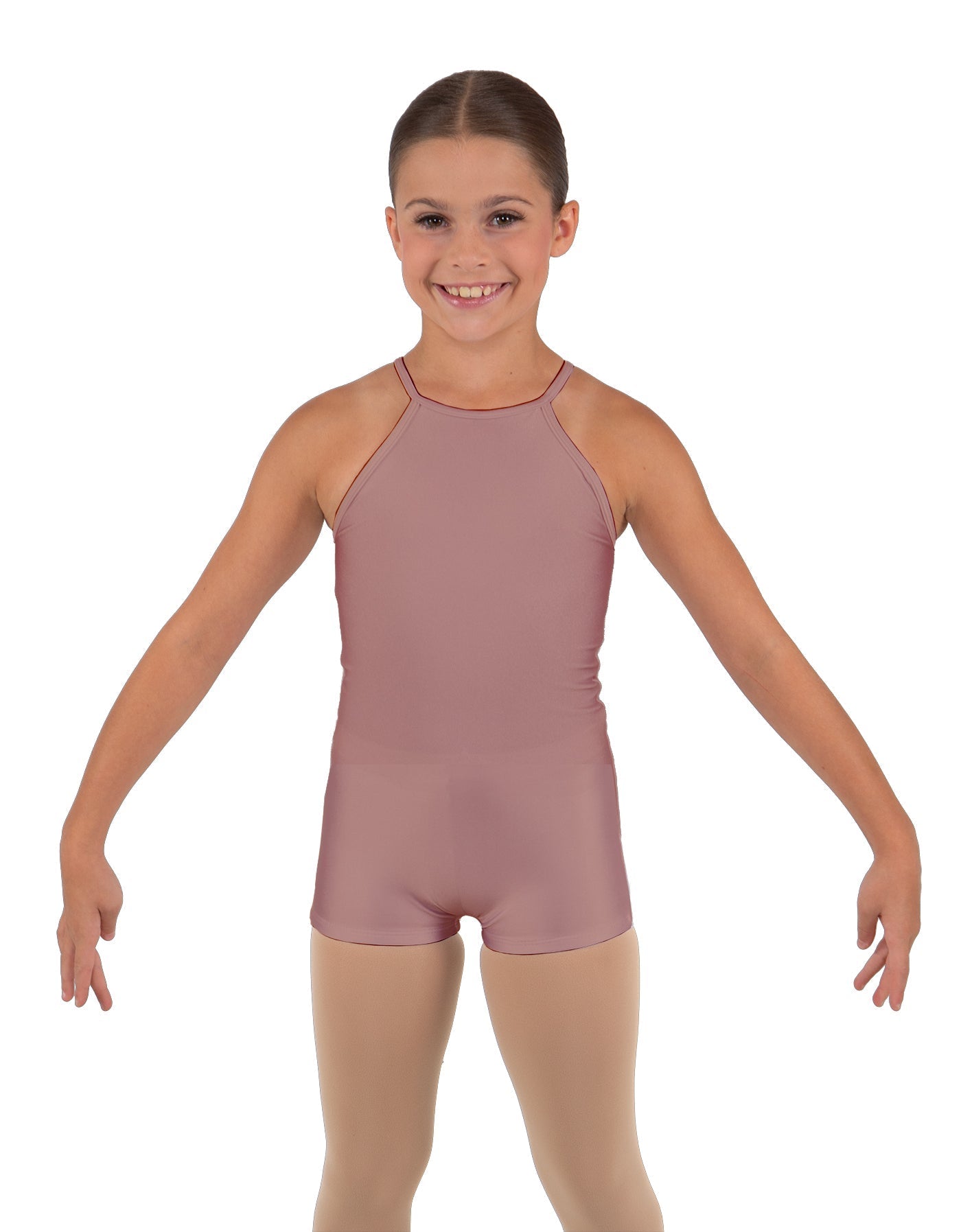 Solid Lycra Halter Binding Biketard