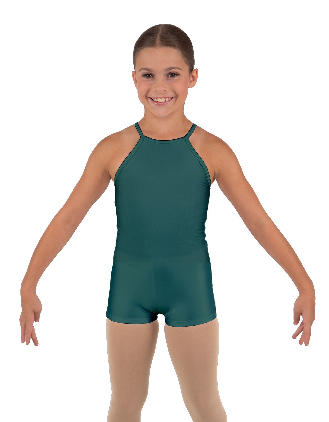 Solid Lycra Halter Binding Biketard