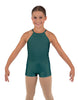 Solid Lycra Halter Binding Biketard